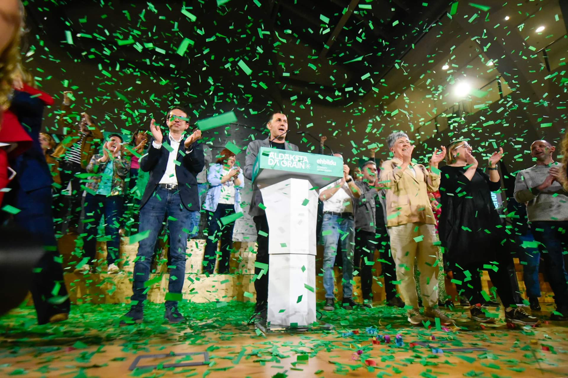 AMP- Otegi reconoce la victoria del PNV, pero destaca que EH Bildu es primera fuerza  en el conjunto de Euskal herria 