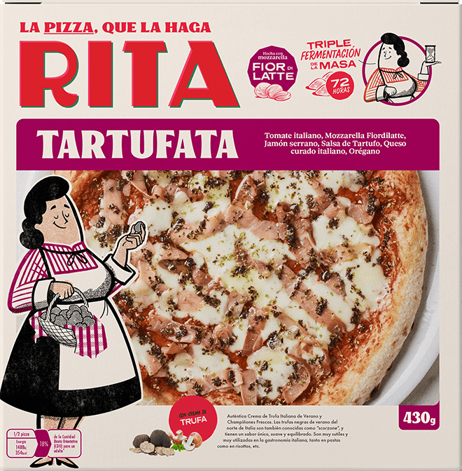 Pizza tartufata de "Que la haga Rita". Imagen de archivo