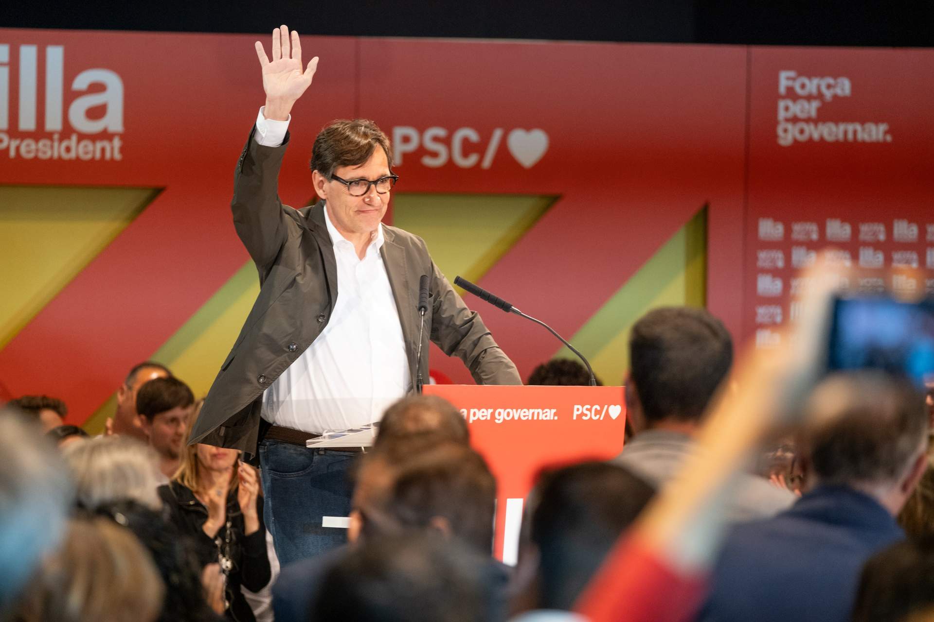 El candidato del PSC a las elecciones catalanas, Salvador Illa.