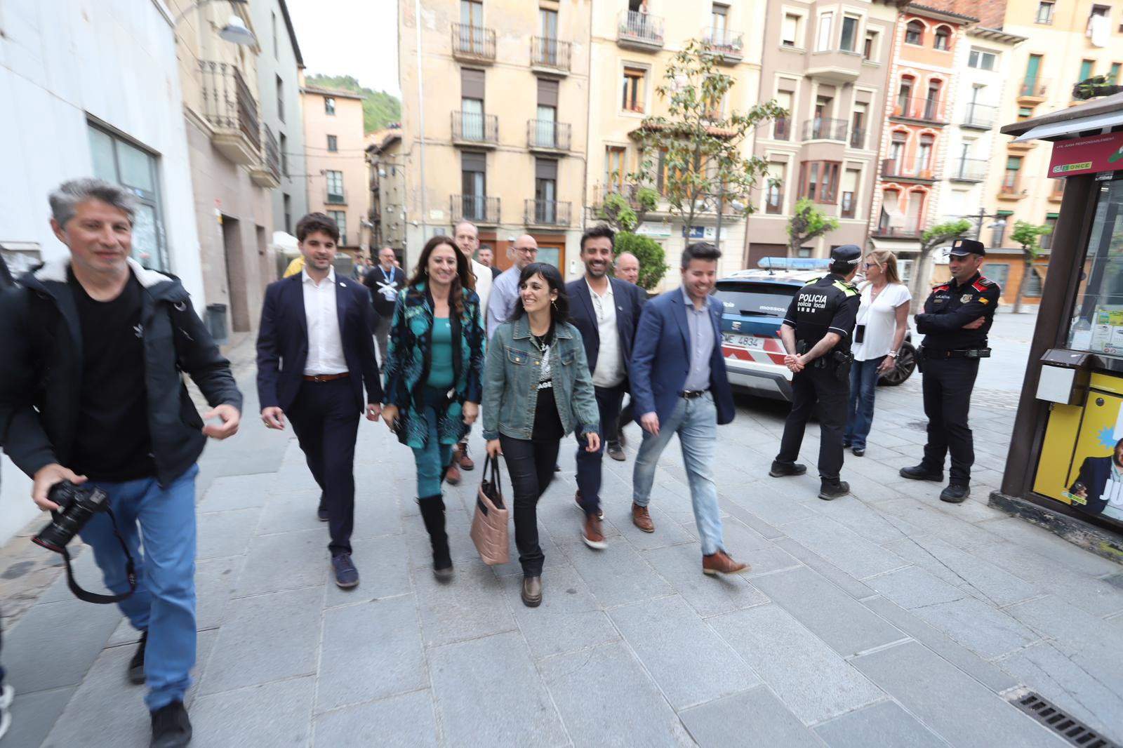 Orriols sigue el escrutinio en la sede electoral de Aliança Catalana en Ripoll (Girona)