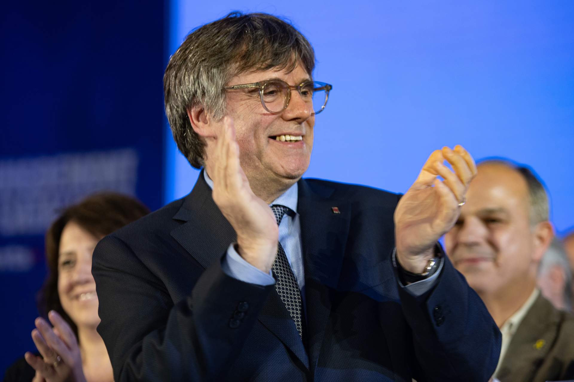 El expresidente de la Generalitat de Catalunya y candidato de Junts a las elecciones catalanas, Carles Puigdemont, en una imagen de archivo.