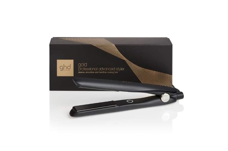 ghd gold - Plancha de pelo profesional para alisar, rizar y crear ondas, temperatura óptima de peinado 185ºC, tecnología dual-zone, negro