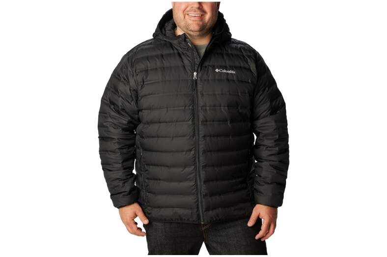 Columbia Lake 22 Down Hooded Jacket, Chaqueta De Plumas Acolchada Con Capucha para Hombre, Black, Talla L