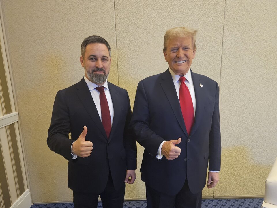 Santiago Abascal junto a Donald Trump.