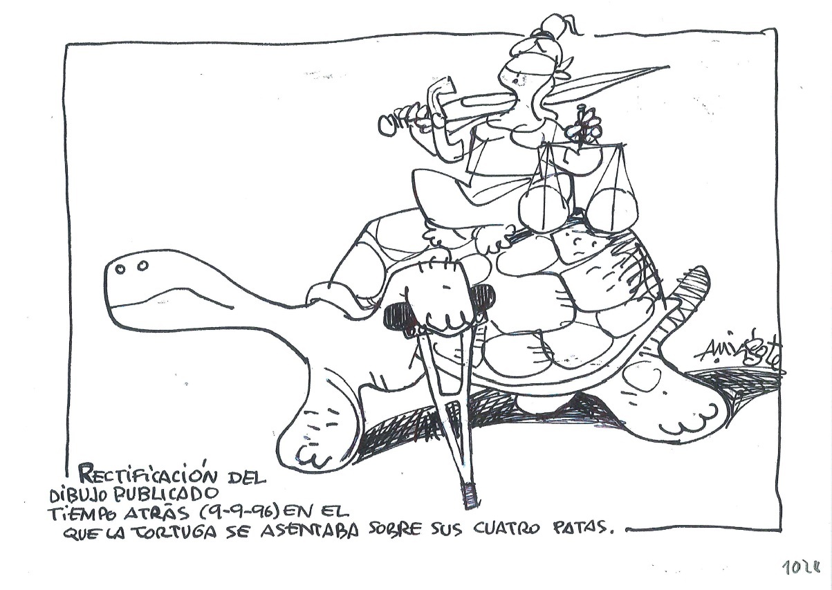 Viñetas incluidas en la muestra `Mingote y la Justicia. Para su reproducción en medios es necesario atribuir  a Fundacion Antonio Mingote.