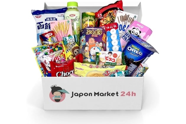 JapanBox Premium Dagashi Caja Sorpresa de Dulces Japoneses Importados – Variedad Auténtica de Snacks, Ramen, Chocolates y Bebidas – Galletas Shinchan, Caramelos Exóticos, Delicias Japonesas y más.