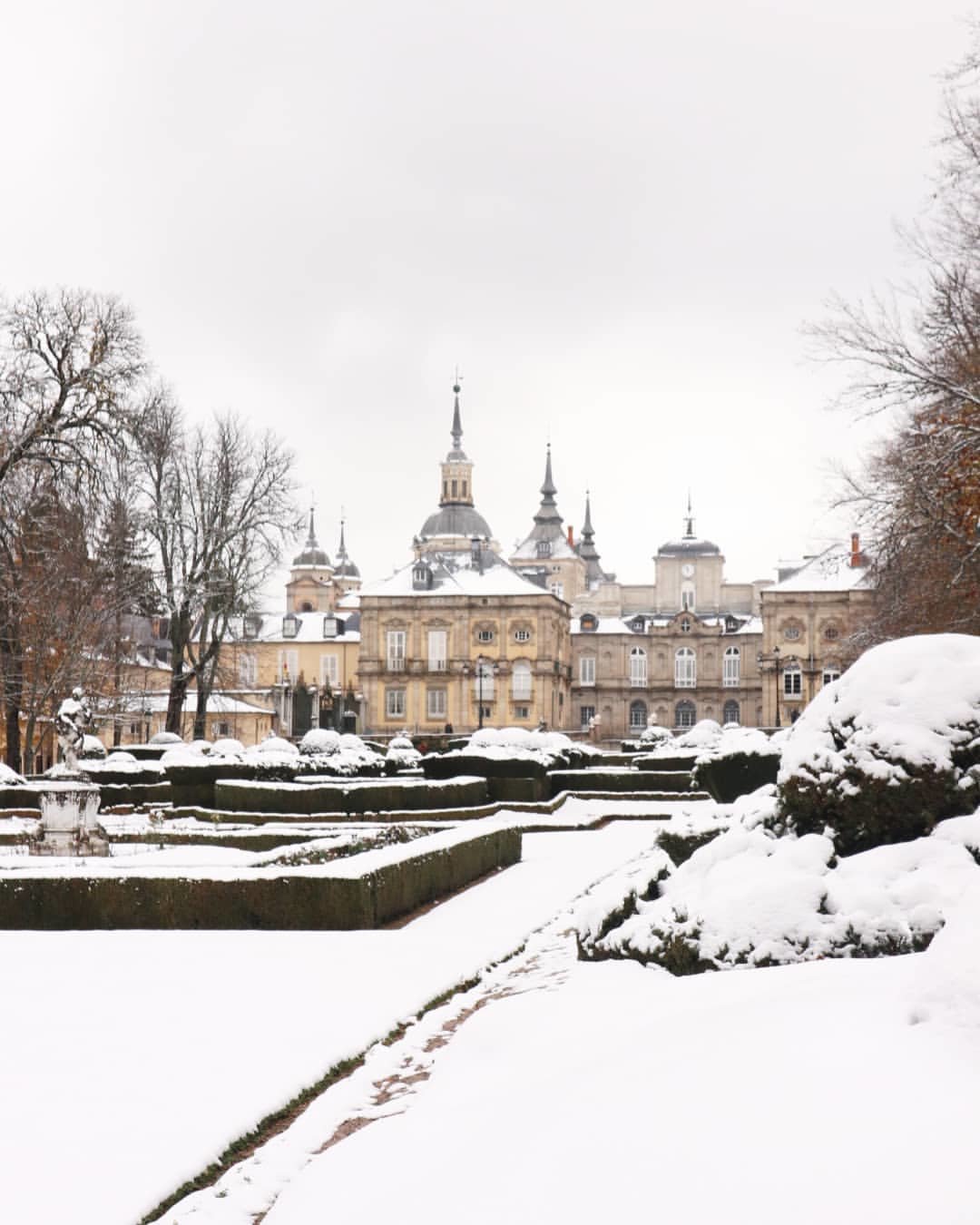 La Granja de San Idelfonso nevada