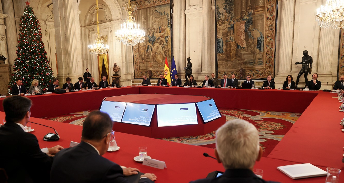 Reunión del Patronato de la Fundación Princesa de Girona, máximo órgano de gobierno de la Fundación, que ha aprobado su Plan de actuación 2023.