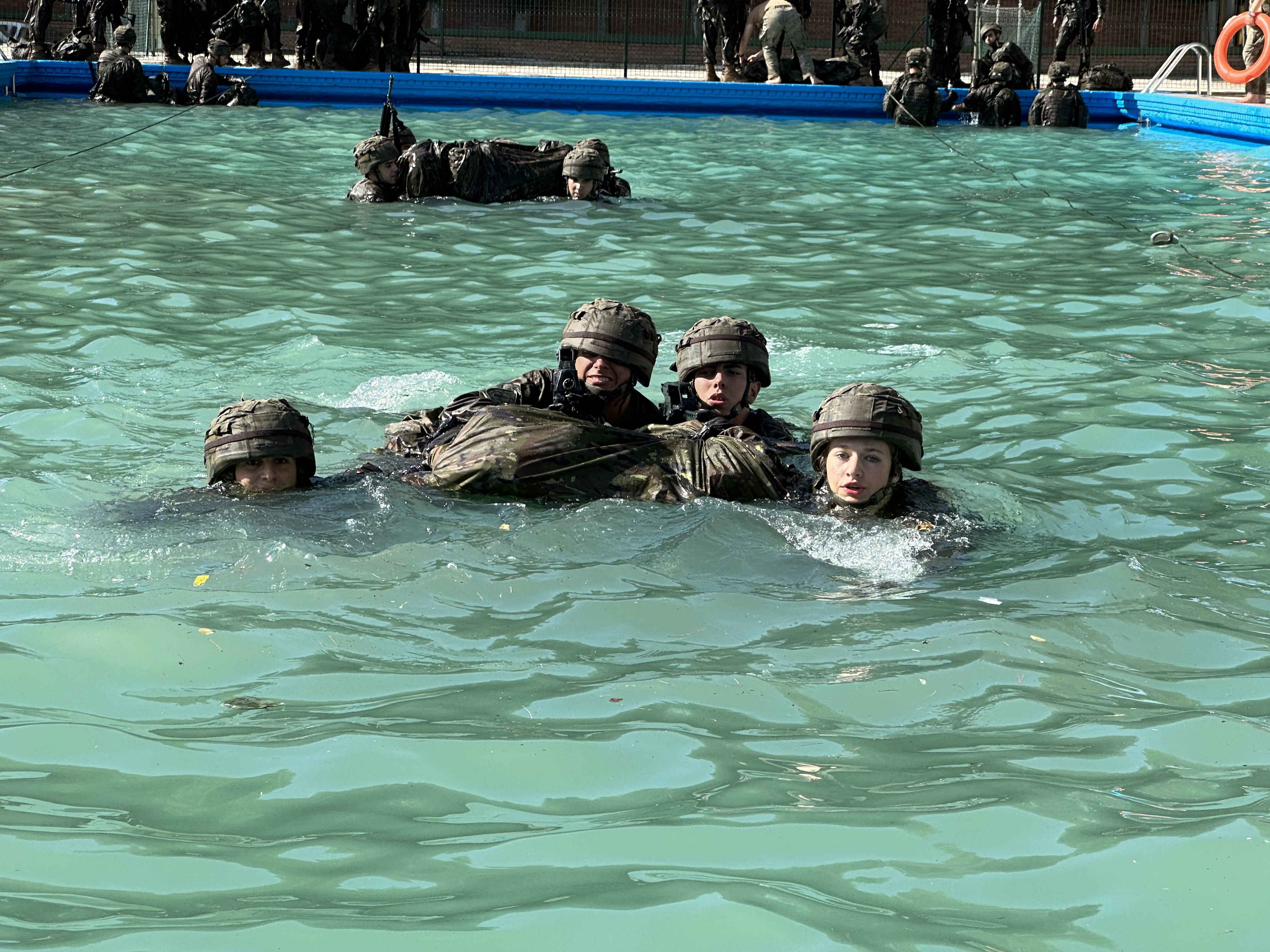 La Princesa de Asturias, durante su periodo de instrucción en la Academia General Militar de Zaragoza. 