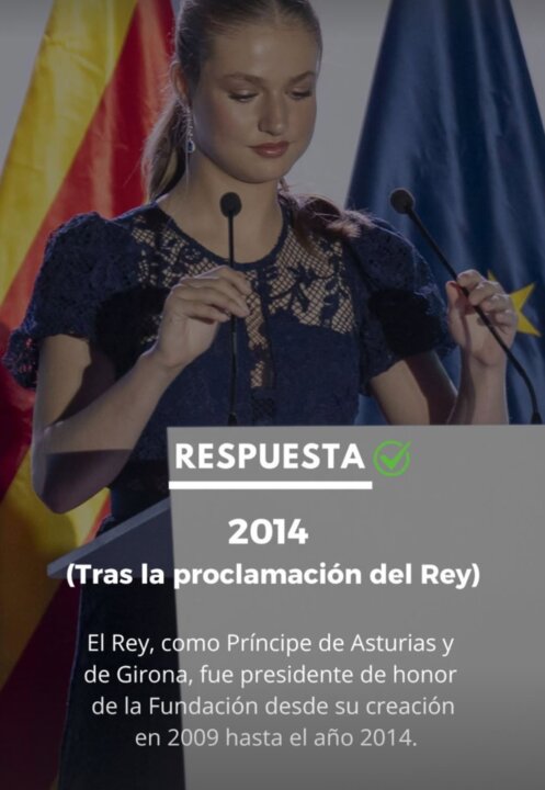 Un storie del quizz de Casa Real sobre los Premios Princesa de Girona. Foto: Casa Real.