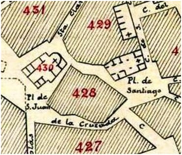 Iglesias de San Juan y Santiago en el plano de Espinosa de los Monteros. 1769.