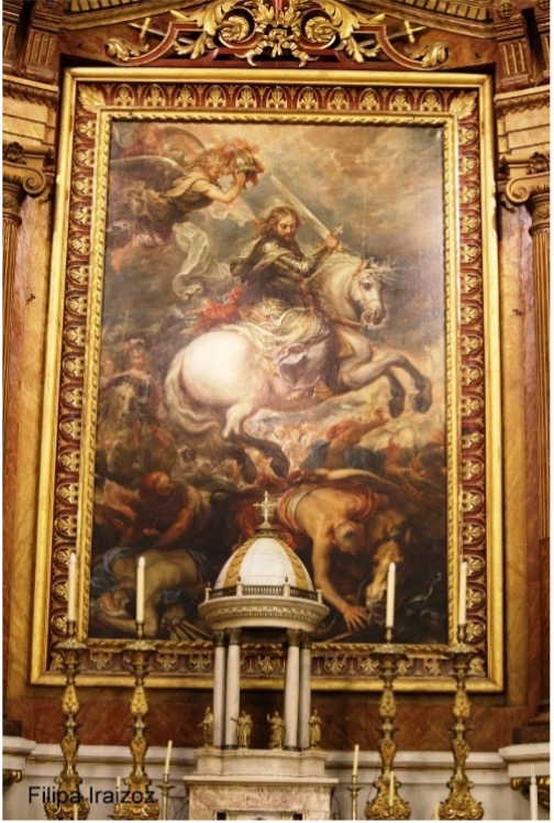 Santiago en la Batalla de Clavijo. 