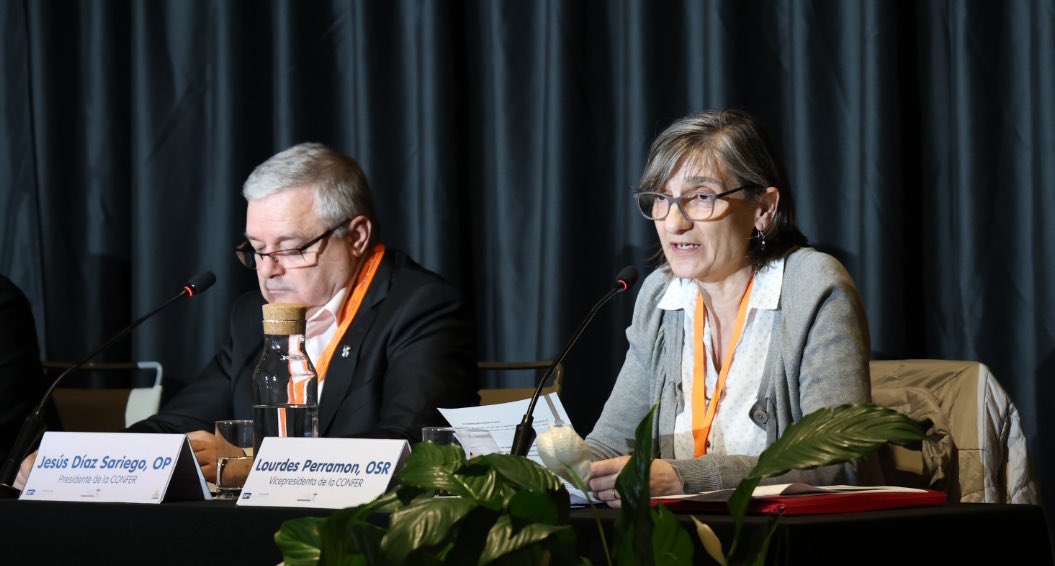 Jesús Díaz Sariego, Presidente de la CONFER y Lourdes Perramon, Vicepresidenta.